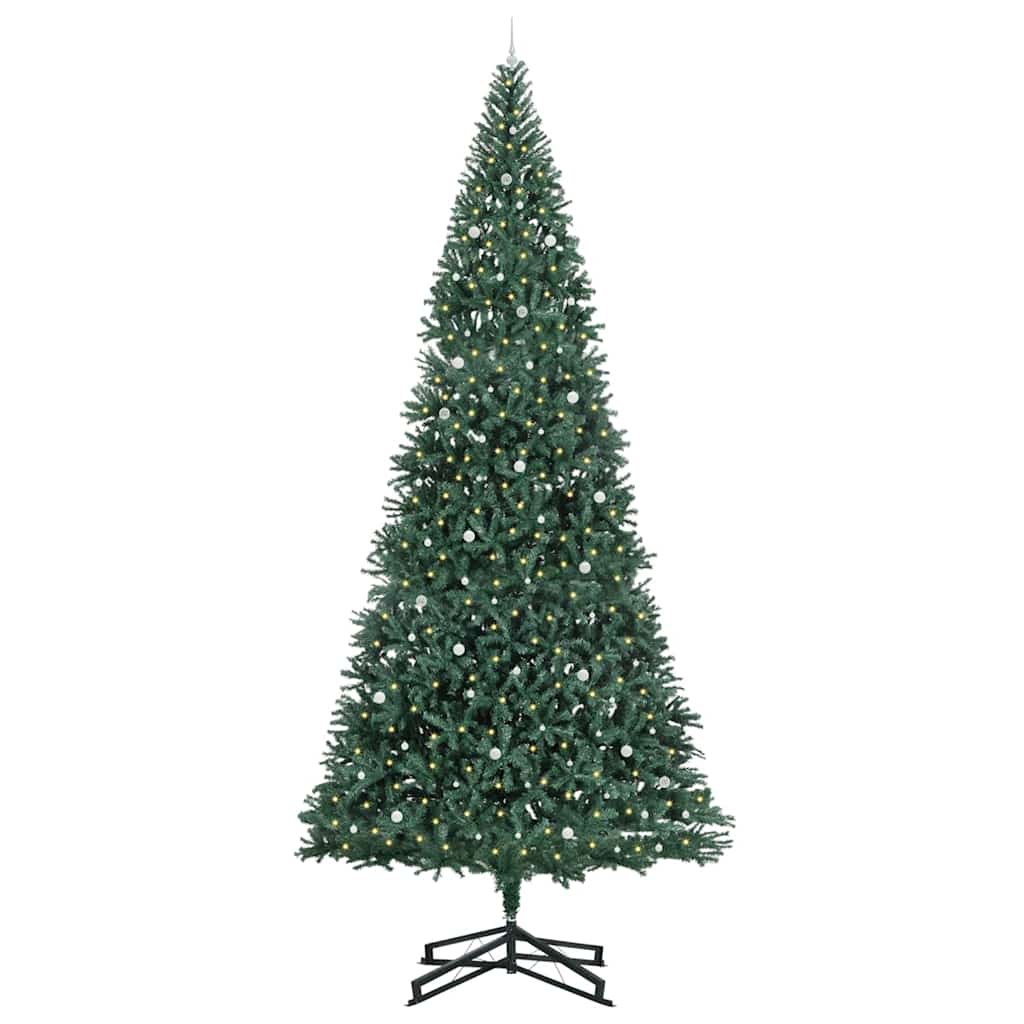 Artificial Pre-lit Kerstboom met Ballenset Groen 500 cm PVC