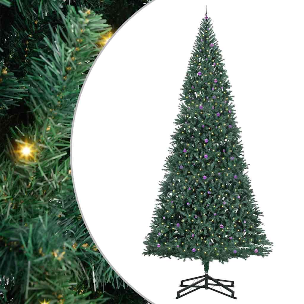 Artificial Pre-lit Kerstboom met Ballenset Groen 500 cm PVC