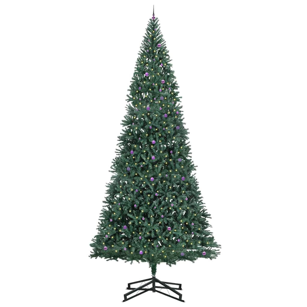 Artificial Pre-lit Kerstboom met Ballenset Groen 500 cm PVC