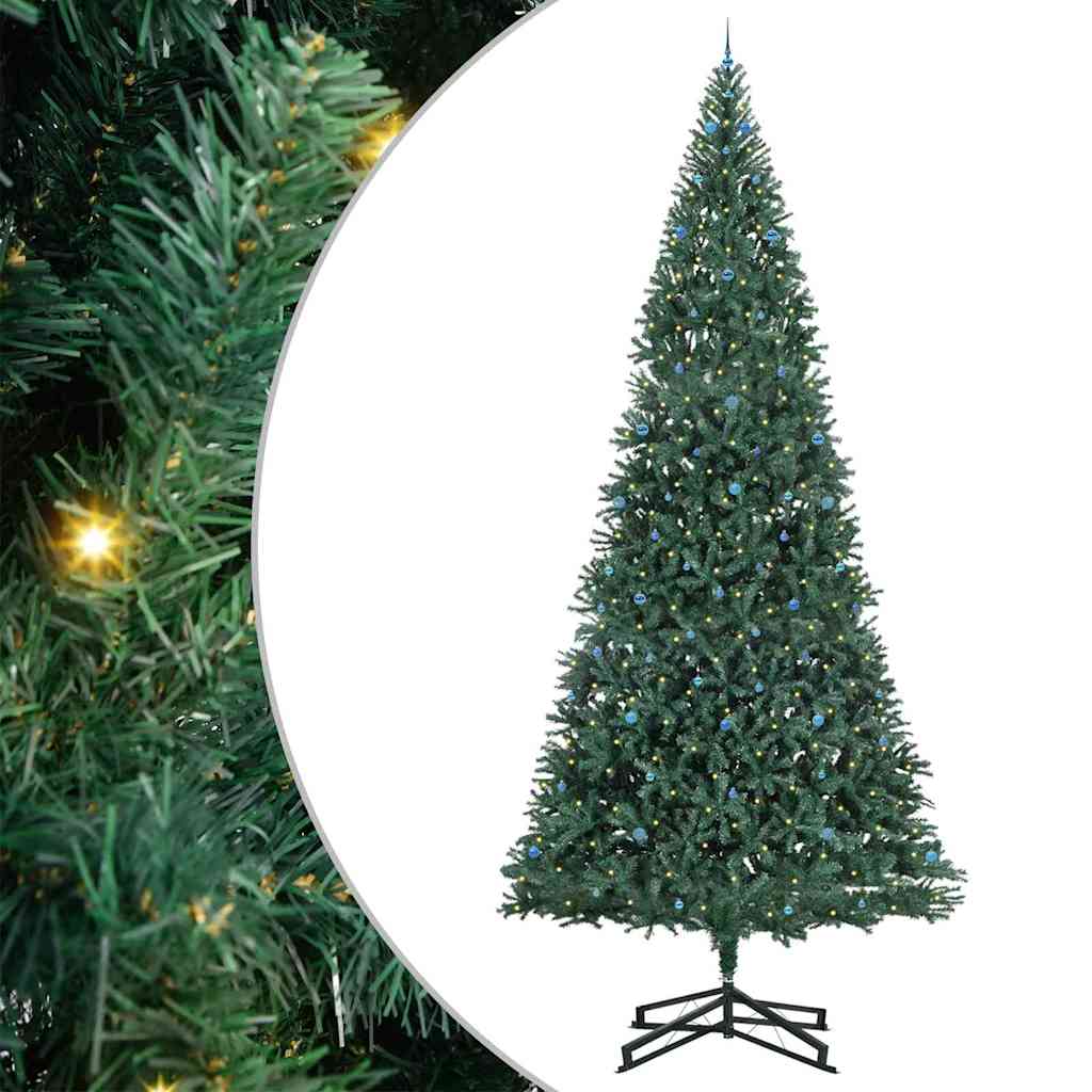 Artificial Pre-lit Kerstboom met Ballenset Groen 500 cm PVC