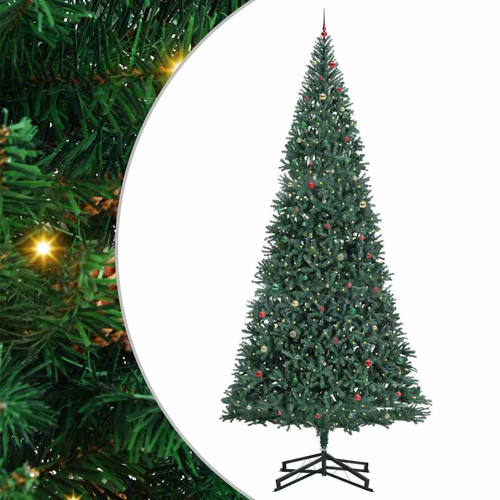 Artificial Pre-lit Kerstboom met Ballenset Groen 500 cm PVC