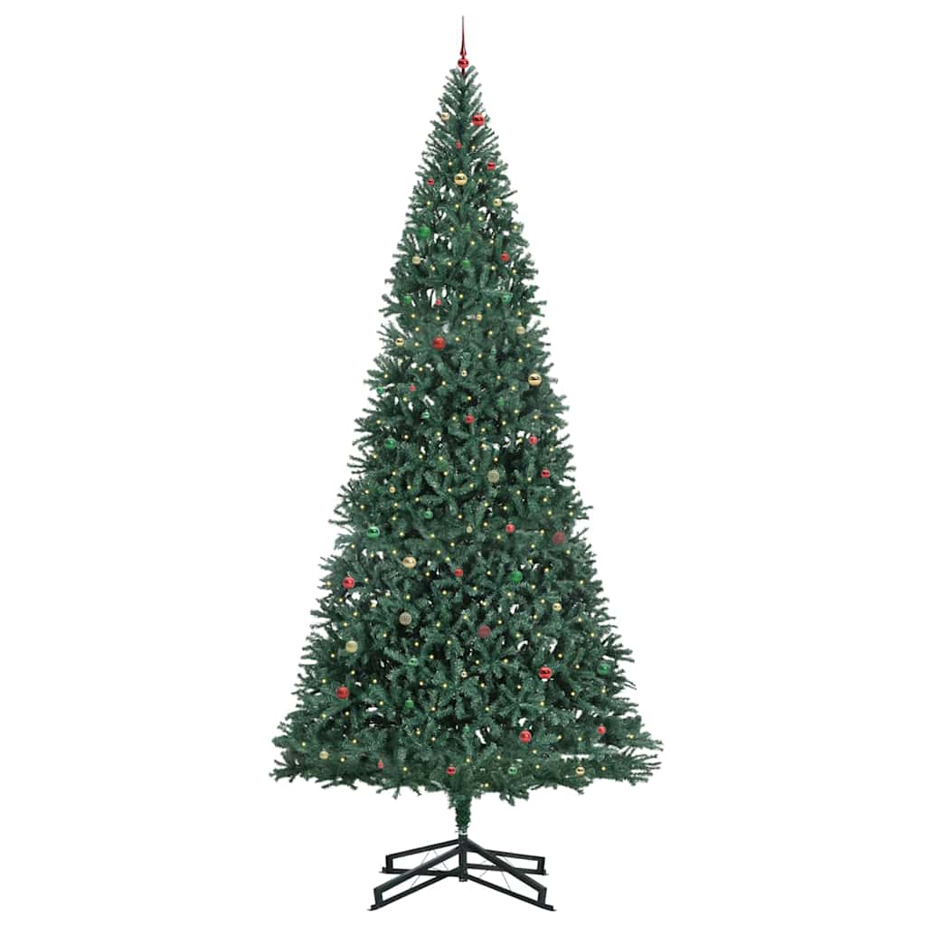 Artificial Pre-lit Kerstboom met Ballenset Groen 500 cm PVC