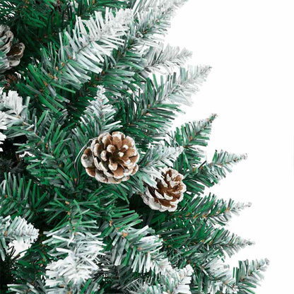 Slanke Kerstboom Groen 180 cm PVC en massief dennenhout