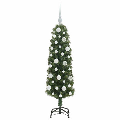 Kunstkerstboom Groen 120 cm PVC en Staal en Kunststof