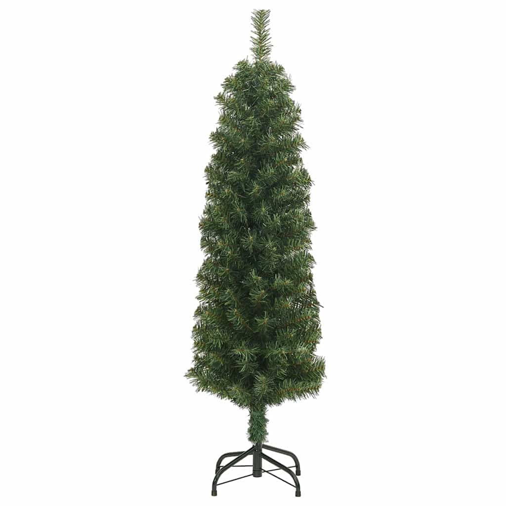 Kunstkerstboom Groen 120 cm PVC en Staal en Kunststof