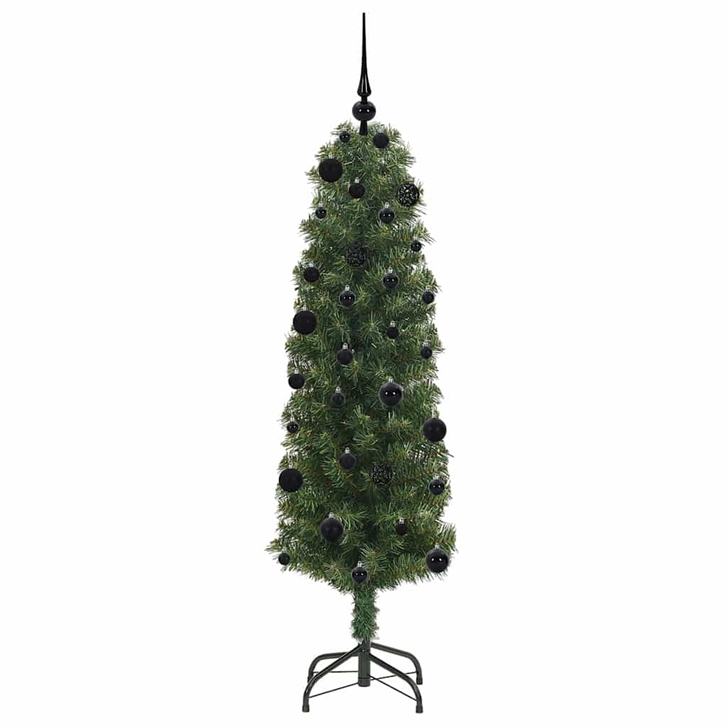 Kunstkerstboom Groen 150 cm PVC en Staal en Kunststof
