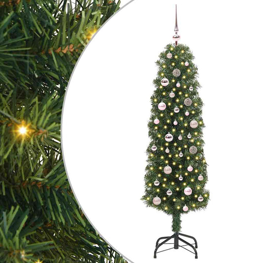 Kunstkerstboom Groen 150 cm PVC en Staal en Kunststof
