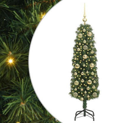 Kunstkerstboom Groen 150 cm PVC en Staal en Kunststof