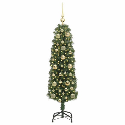 Kunstkerstboom Groen 150 cm PVC en Staal en Kunststof