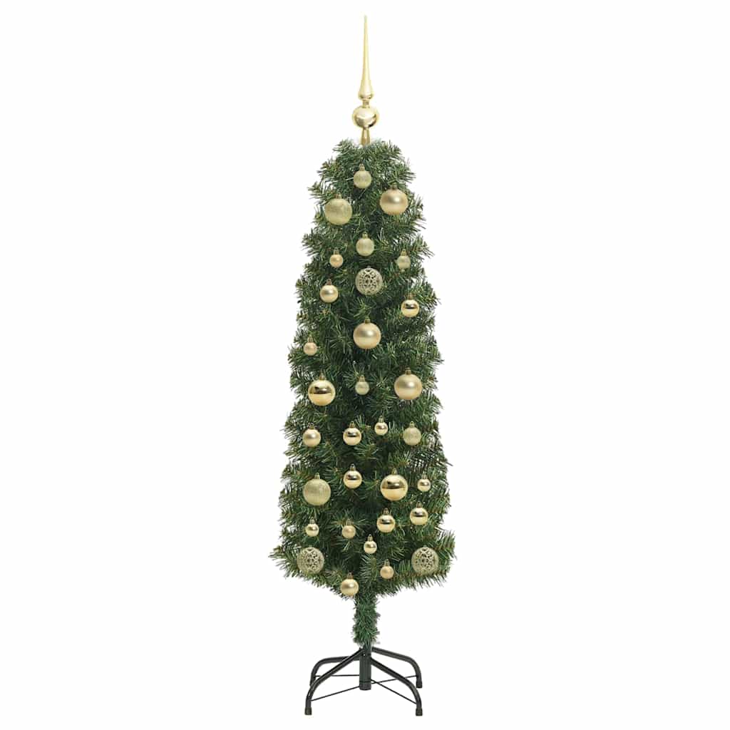 Kunstkerstboom Groen 150 cm PVC en Staal en Kunststof