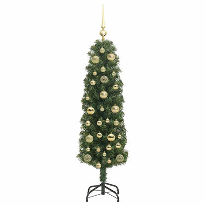 Kunstkerstboom Groen 150 cm PVC en Staal en Kunststof