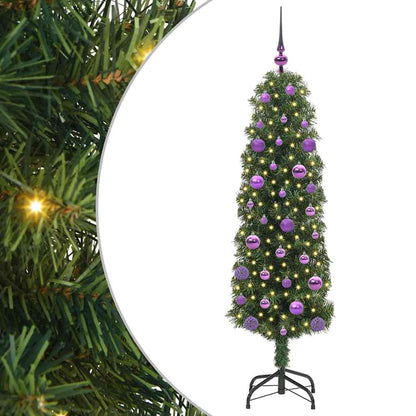 Kunstkerstboom Groen 150 cm PVC en Staal en Kunststof