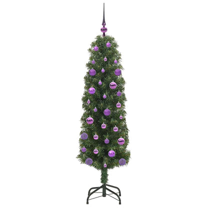 Kunstkerstboom Groen 150 cm PVC en Staal en Kunststof