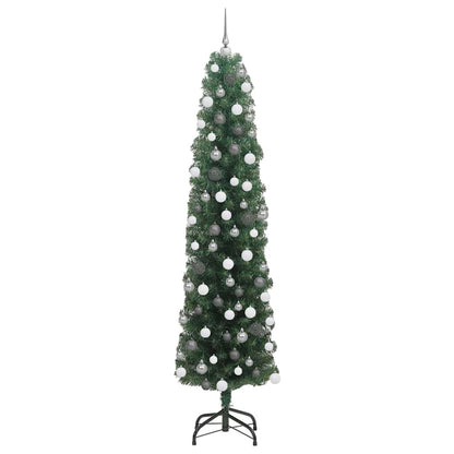 Kunstkerstboom Groen 180 cm PVC en Staal en Kunststof