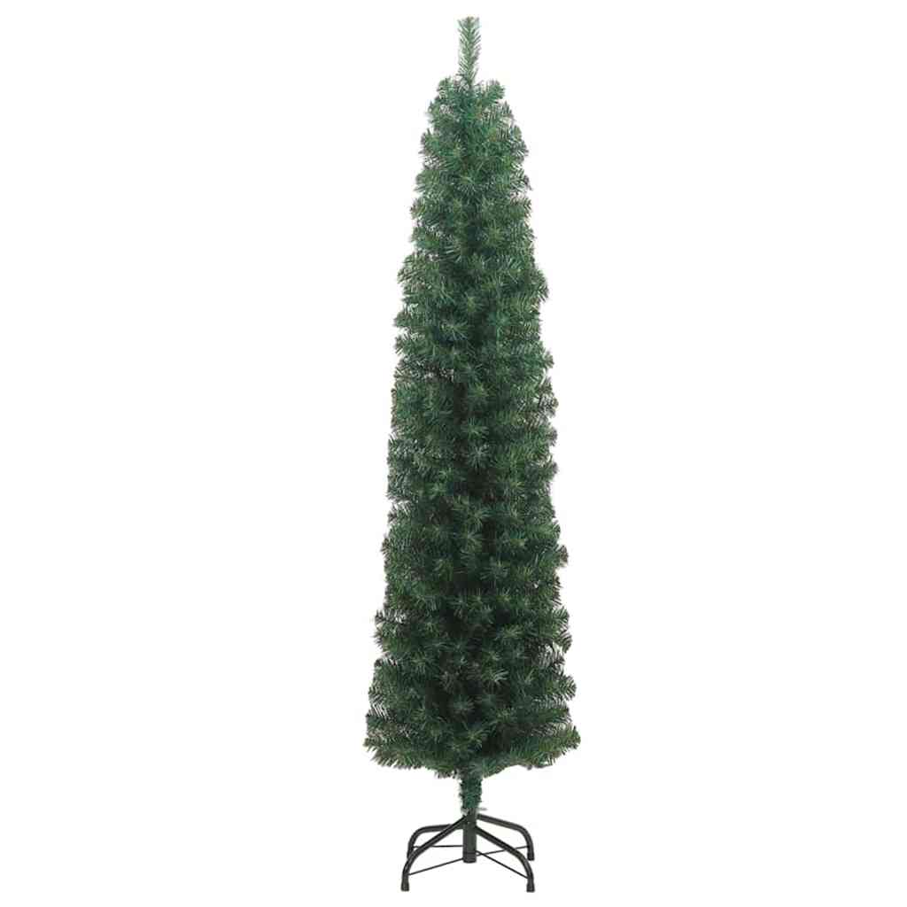 Kunstkerstboom Groen 180 cm PVC en Staal en Kunststof