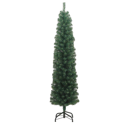 Kunstkerstboom Groen 180 cm PVC en Staal en Kunststof