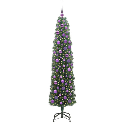 Kunstkerstboom Groen 180 cm PVC en Staal en Kunststof