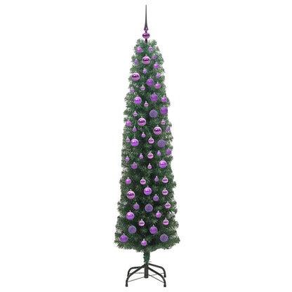 Kunstkerstboom Groen 180 cm PVC en Staal en Kunststof