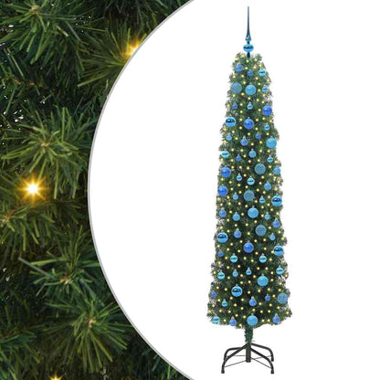 Kunstkerstboom Groen 180 cm PVC en Staal en Kunststof