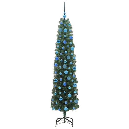Kunstkerstboom Groen 180 cm PVC en Staal en Kunststof