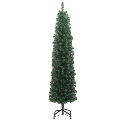 Kunstkerstboom Groen 210 cm PVC en Staal en Kunststof