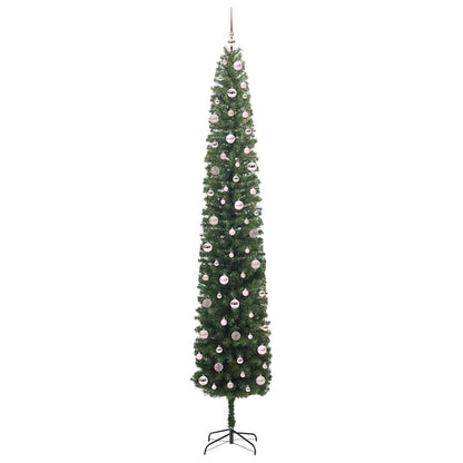 Kunstkerstboom Groen 270 cm PVC en Staal en Kunststof