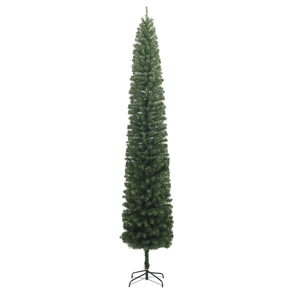 Kunstkerstboom Groen 270 cm PVC en Staal en Kunststof
