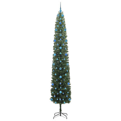 Kunstkerstboom Groen 270 cm PVC en Staal en Kunststof