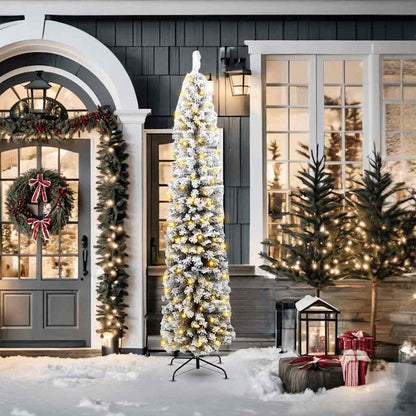 Kunstkerstboom Groen 210 cm PVC en Staal en Kunststof