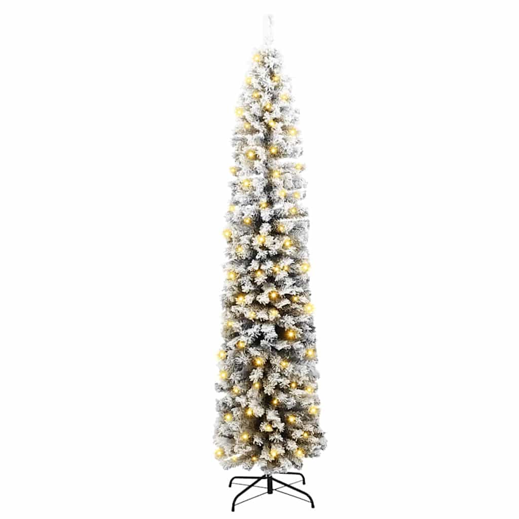 Kunstkerstboom Groen 210 cm PVC en Staal en Kunststof