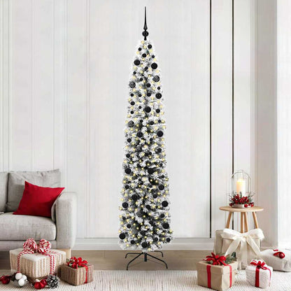 Kunstkerstboom Groen 210 cm PVC en Staal en Kunststof