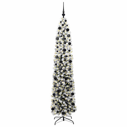 Kunstkerstboom Groen 210 cm PVC en Staal en Kunststof