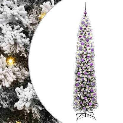Kunstkerstboom Groen 210 cm PVC en Staal en Kunststof
