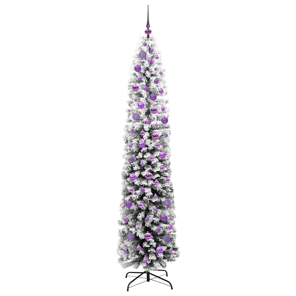 Kunstkerstboom Groen 210 cm PVC en Staal en Kunststof