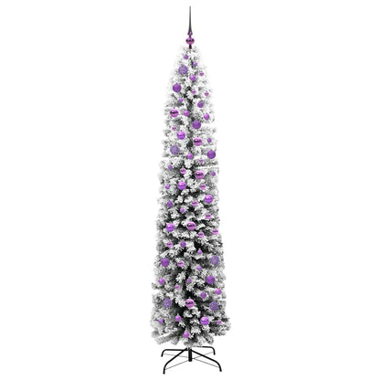 Kunstkerstboom Groen 210 cm PVC en Staal en Kunststof