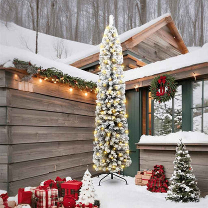 Kunstkerstboom Groen 240 cm PVC en Staal en Kunststof