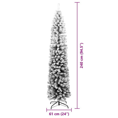 Kunstkerstboom Groen 240 cm PVC en Staal en Kunststof