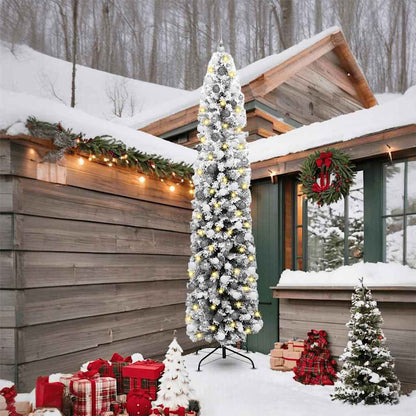 Kunstkerstboom Groen 240 cm PVC en Staal en Kunststof