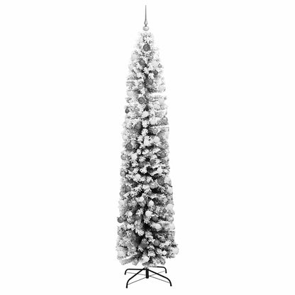 Kunstkerstboom Groen 240 cm PVC en Staal en Kunststof