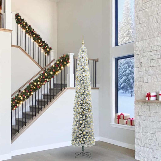 Kunstkerstboom Groen 300 cm PVC en Staal en Kunststof