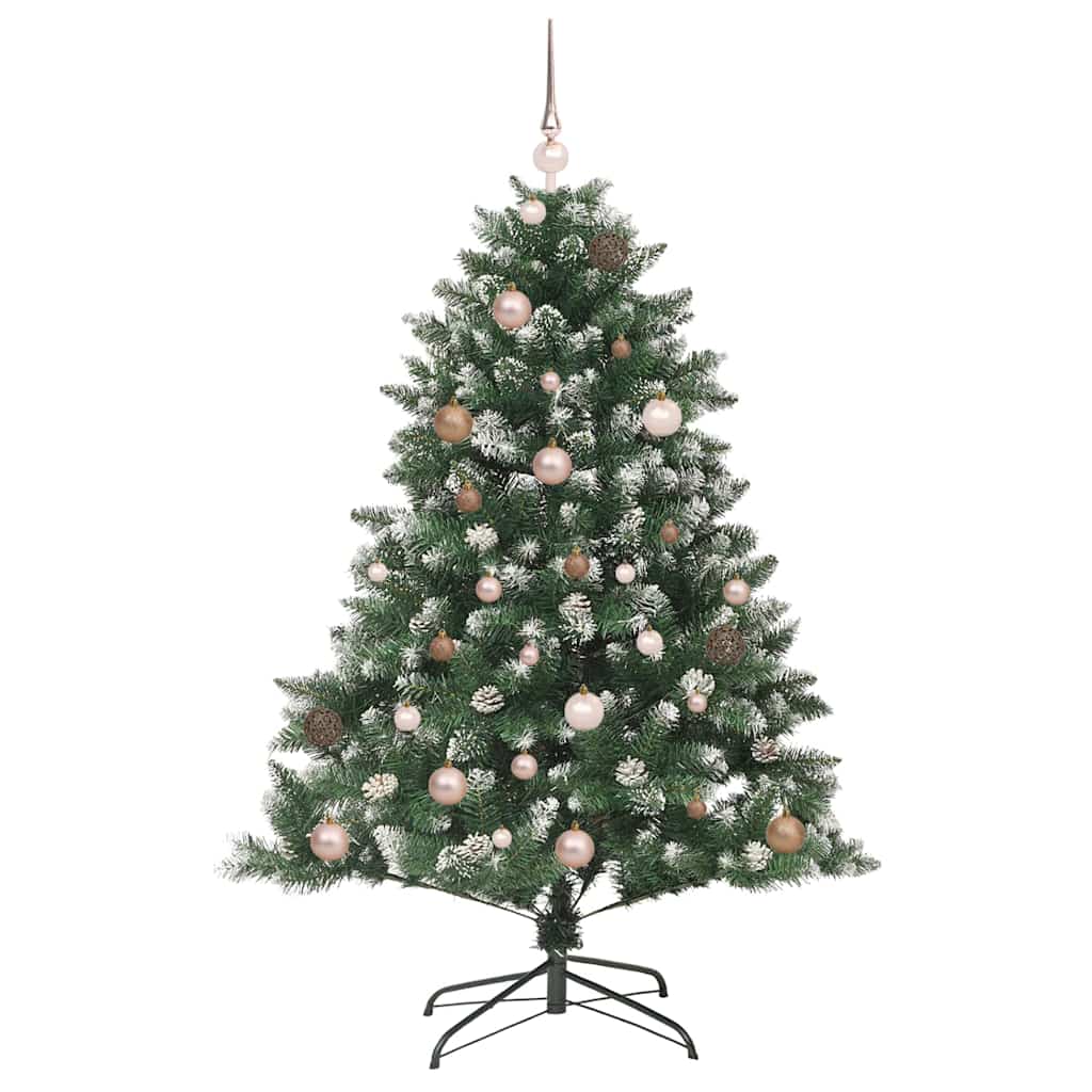 Kunstkerstboom met 150 LED Groen 150 cm PVC en Plastic en Staal