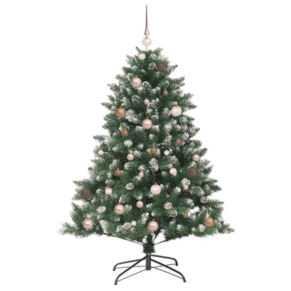 Kunstkerstboom met 150 LED Groen 150 cm PVC en Plastic en Staal