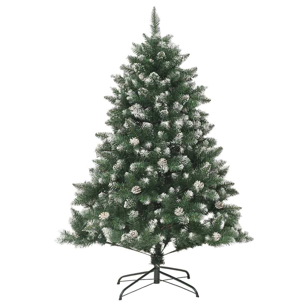 Kunstkerstboom met 150 LED Groen 150 cm PVC en Plastic en Staal