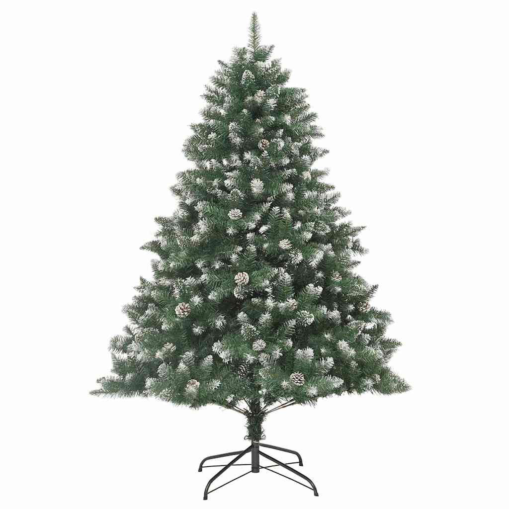 Kunstkerstboom met 300 LED Groen 240 cm PVC en Plastic en Staal