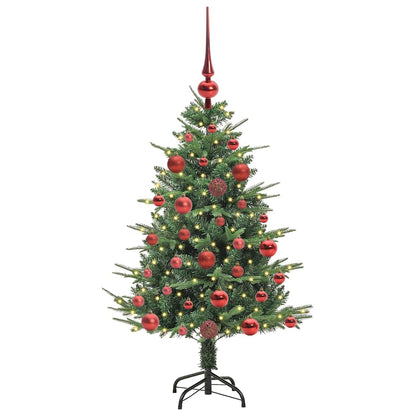 Kunstmatige Vorstverlichte Kerstboom met Bal Set Groen 120 cm