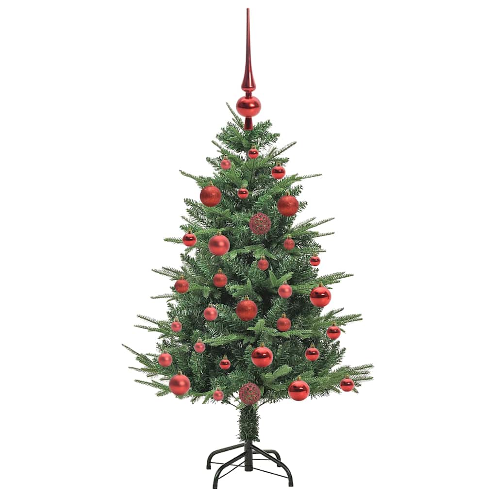 Kunstmatige Vorstverlichte Kerstboom met Bal Set Groen 120 cm