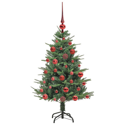 Kunstmatige Vorstverlichte Kerstboom met Bal Set Groen 120 cm
