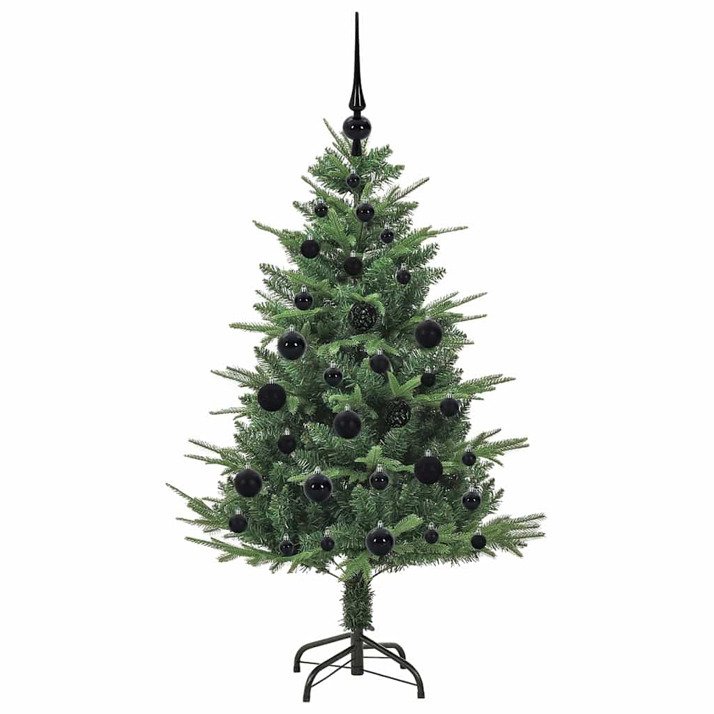 Kunstmatige Vorstverlichte Kerstboom met Bal Set Groen 120 cm