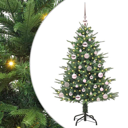Kunstmatige Vorstverlichte Kerstboom met Bal Set Groen 120 cm