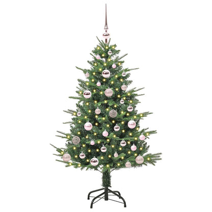 Kunstmatige Vorstverlichte Kerstboom met Bal Set Groen 120 cm